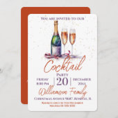 Invitation Bubbly de fête (Devant / Derrière)
