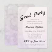 Invitation Bubbly Graduation Party (Devant / Derrière)