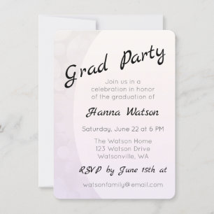 Invitation Bubbly Graduation Party