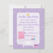 Invitation Buble Bath Party (Devant)