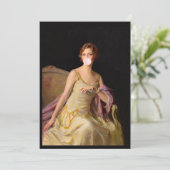Invitation Buble Gum Diva en robe jaune (Debout devant)