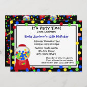 Invitation Buble Gum Party (Devant / Derrière)