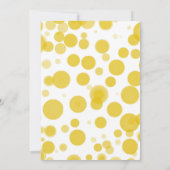 Invitation Bubles à points Polka Jaune et Blanc OH Baby showe (Dos)