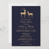 Invitation Buck and Doe Marine Gold Couples d'hiver Douche (Devant)