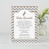 Invitation Buck Baby Sprinkings invitations, baby shower garç (Debout devant)