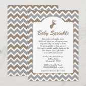 Invitation Buck Baby Sprinkings invitations, baby shower garç (Devant / Derrière)
