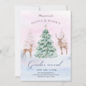 Invitation Buck or doe Deer Christmas Genre Reveillez Invitat (Devant)