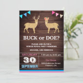 Invitation Buck or Doe Genre Revevela Party (Debout devant)
