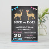 Invitation Buck or Doe Genre Revevela Party (Debout devant)