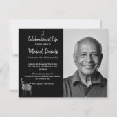 Invitation Buck with Antlers Photo Celebration of Life Card (Devant)