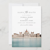 Invitation BUDAPEST, HONGRIE Skyline Enregistrer la date Invi (Devant)