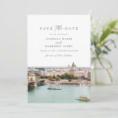 Invitation BUDAPEST, HONGRIE Skyline Enregistrer la date Invi (Debout devant)
