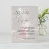 Invitation Budget 5 Photos Mariage QR Code RSVP (Debout devant)