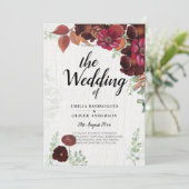 Invitation BUDGET All-in1 Rustique Automne Maroon Bourgogne M (Debout devant)