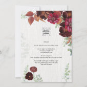 Invitation BUDGET All-in1 Rustique Automne Maroon Bourgogne M (Dos)