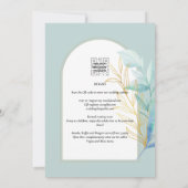 Invitation BUDGET All-in-1 Mariage d'armature en laiton doré (Dos)