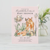 Invitation BUDGET Animaux de bois bébé garçon fille douche V. (Debout devant)