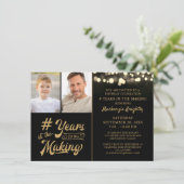 Invitation Budget Anniversaire ANNÉES DANS LA FABRICATION 2 P (Debout devant)