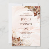 Invitation Budget Automne Aquarelle Florale Mariage (Devant)