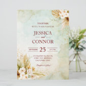 Invitation Budget Automne Aquarelle simple Mariage (Debout devant)