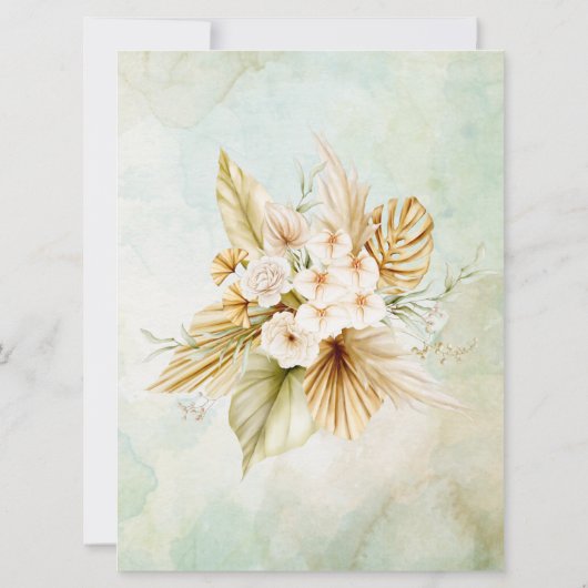 Invitation Budget Automne Aquarelle simple Mariage (Dos)