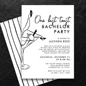 Invitation Budget Bachelor Party Martini noir et blanc