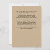 Invitation Budget BAPTISM Baptiser la verdure Feuilles Invita (Dos)