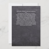 Invitation Budget BAPTISM Baptiser la verdure Feuilles Invita (Dos)