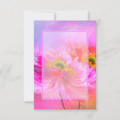 Invitation Budget blanc imaginaire rose floral mariage Invita (Devant)