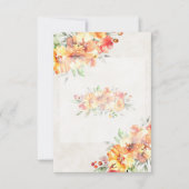 Invitation Budget blanc mariage floral Ginger aquarelle (Devant)