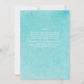 Invitation Budget BLIZZARD BLUE Watercolor Plage Mariage (Dos)