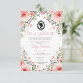 Invitation Budget Blue Florals Bridgerton Birthday Party (Debout devant)