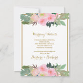 Invitation Budget Blush Pink Gold Romantique FlorMariage (Dos)