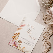 Invitation Budget Bohemian Floral Elegant Enregistrer la cart