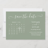 Budget Calendrier vert de l'aire minimaliste moder