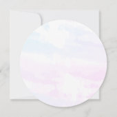 Invitation Budget Cloud Neuf Fête des mariées bleu rose moder (Dos)