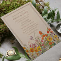 Budget Colorful Wild Flowers Country Boho Mariage