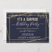 Invitation Budget de fête d'anniversaire surprise (Devant)