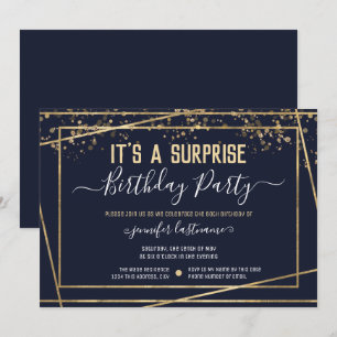 Invitation Budget de fête d'anniversaire surprise