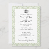 Invitation Budget do-it-yourself Elegant Sage Green Custom Ph (Devant)