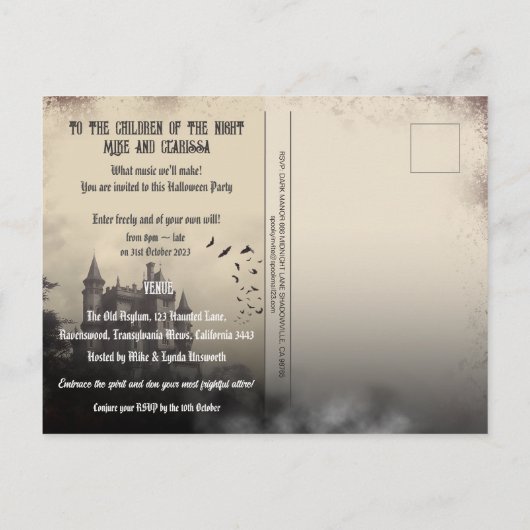 Invitation Budget Dracula Halloween (Dos)