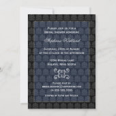 Invitation Budget Elegant Damask Fête des mariées (Dos)