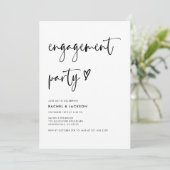 Invitation Budget Élégant Modernité Engagement Party Invitati (Debout devant)