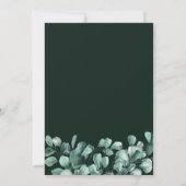 Invitation Budget Eucalyptus Fête de l'mariée Feuille de verd (Dos)