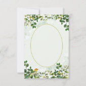 Invitation Budget eucalyptus mariage en vert et or  (Devant)