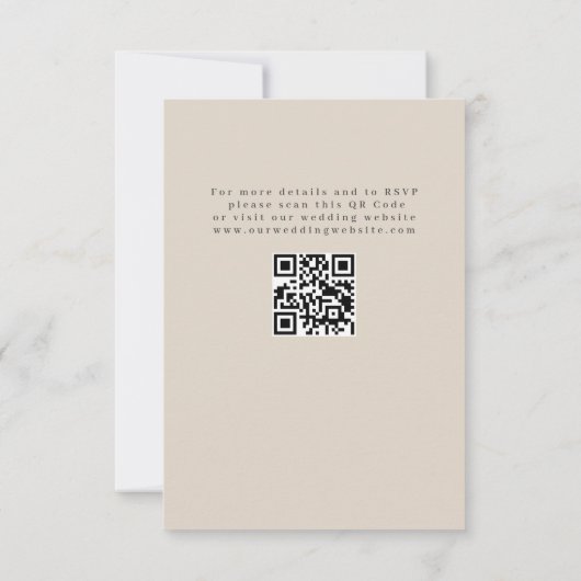 Invitation Budget Fleurs sauvages Simple QR Code Jardin Maria (Dos)