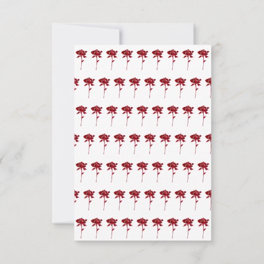 Invitation Budget Floral Rose Patterns Terracotta Mariage (Dos)