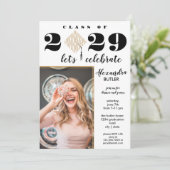 Invitation Budget Fun Facts Photo Script Classe de diplôme (Debout devant)