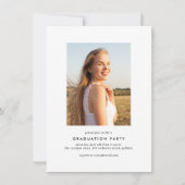 Invitation Budget Gold Calligraphy Graduation Photo (Dos)