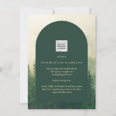 Invitation BUDGET Green Forest Pine Trees Mariage BODA INVITA (Dos)